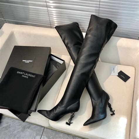 ysl boots bag|YSL thigh high boots.